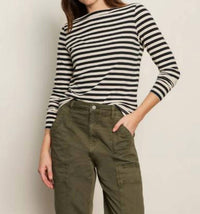 Sanctuary - Boatneck Long Sleeve Striped Tee