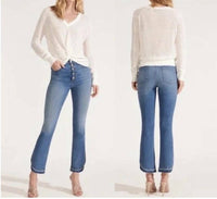 Veronica Beard - Carolyn High Rise Baby Boot Jeans With Dolphin Hem
