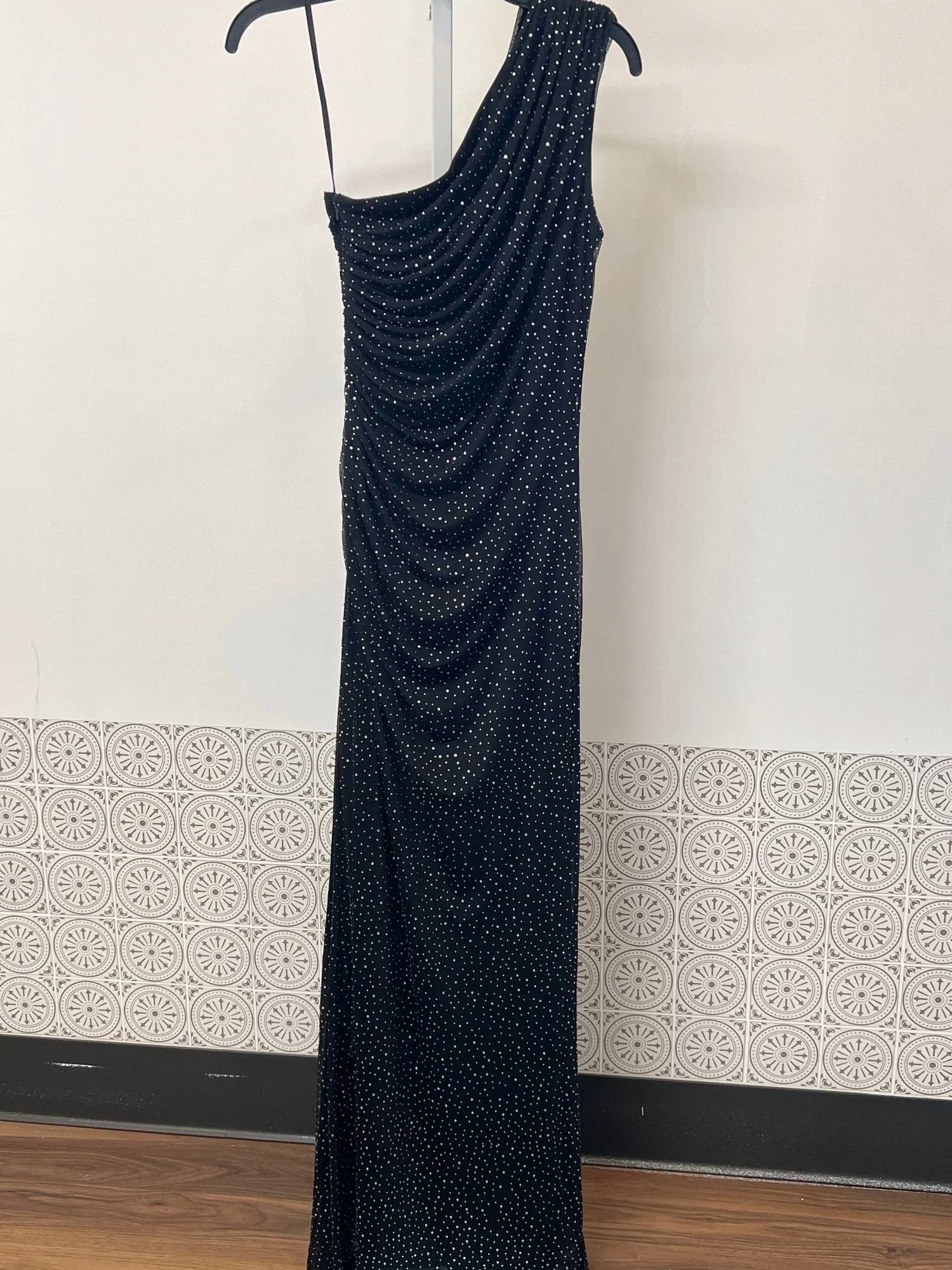 Betsy & Adam - Solid Studded Long Dress