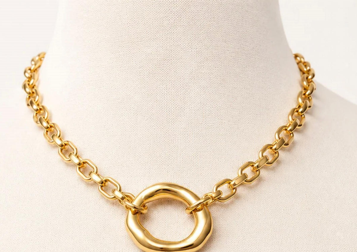 No Whining Designing - Women's Circle Link Necklace