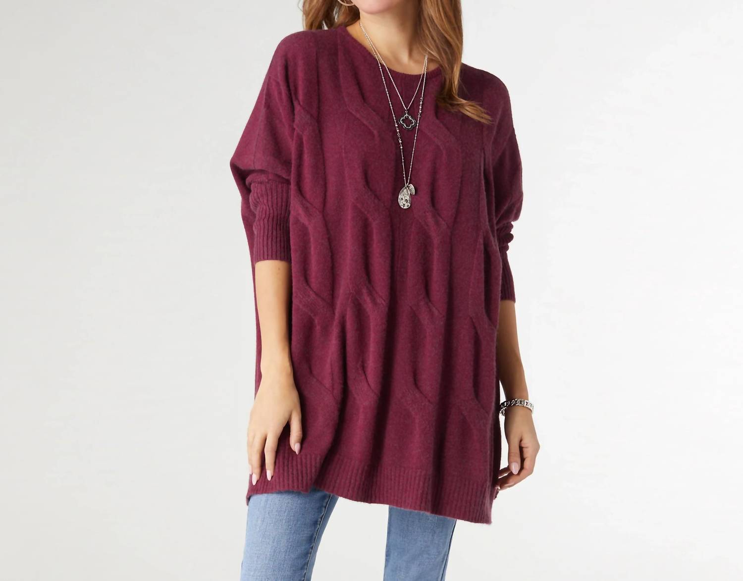 Coco + Carmen - Heavenly-luxe Relaxed Cable Knit Sweater