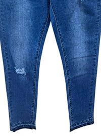 umgee Women's Distressed Skinny Jeans in medium blue - women's jeans - view 4
