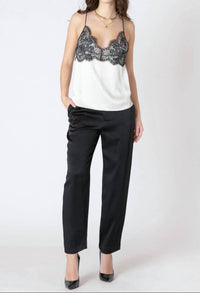 Dex Lace Trim Cami Top in ecru - women's shirt - view 4