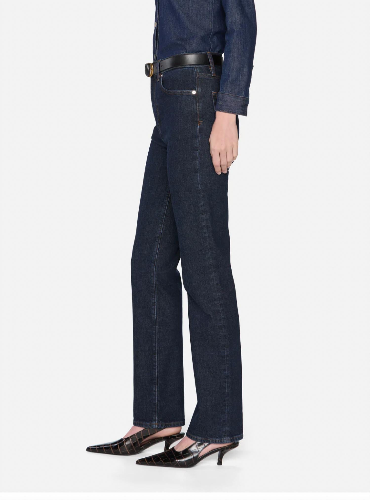 Frame - Ruler High Rise Straight Leg Jeans