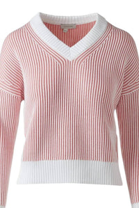 Kinross - Women's Plaited Rib V-neck Sweater