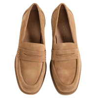 INTENTIONALLY BLANK Women's Marblehead Loafer in latte 1 - women's flats - detail view