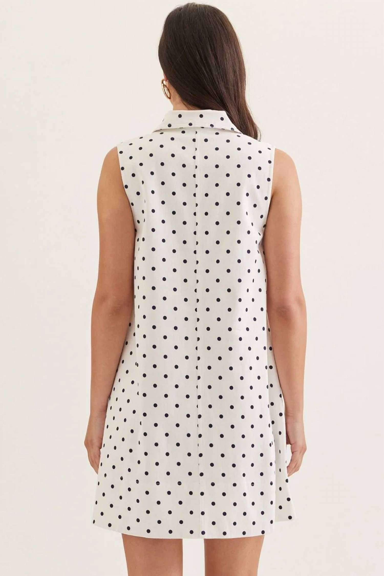 Entro - Polka Dot Horsebit Mini Dress