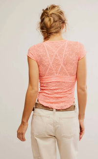Free People - Ready To Go Lace Tee