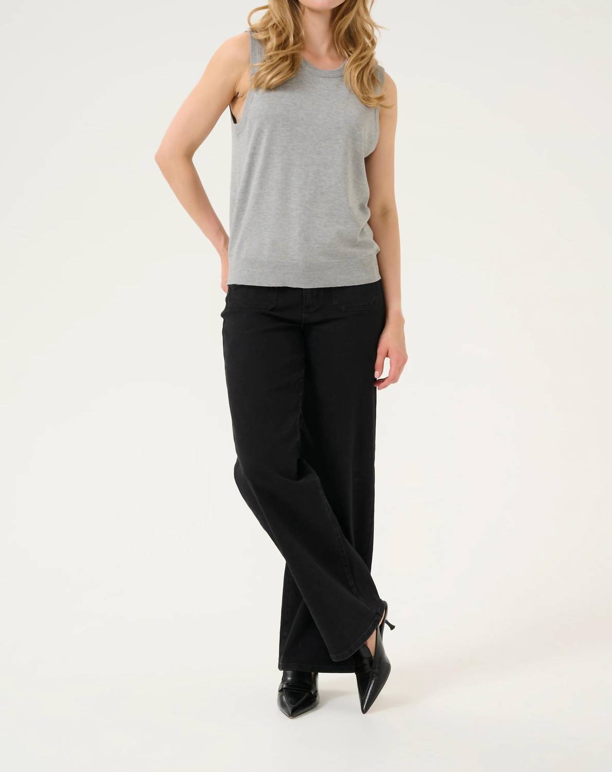 Kaffe - Kalizza Round Neck Sleeveless Pullover