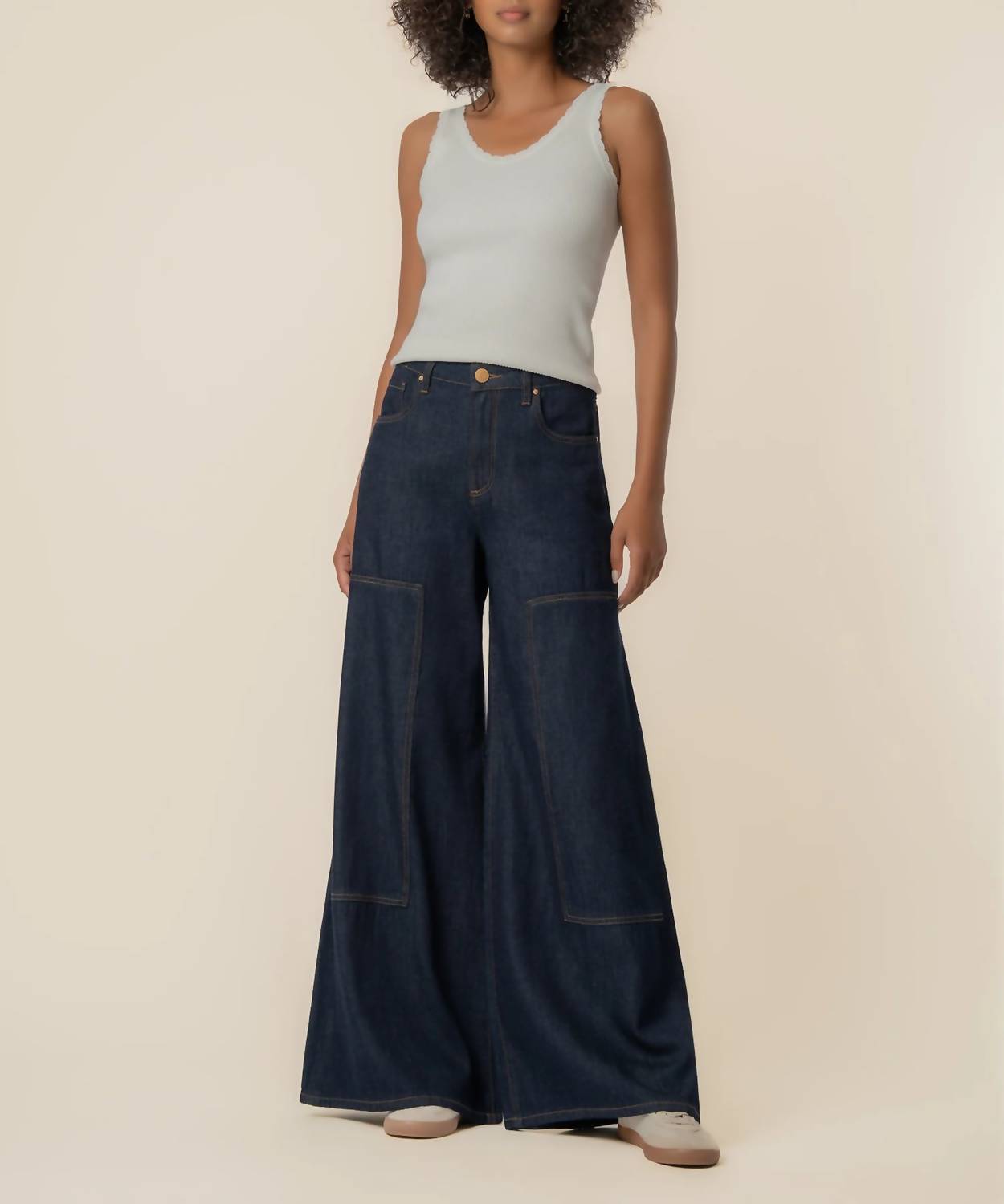 KUT FROM THE KLOTH Blake High Rise Slouchy Wide Straight Jeans in marketable wash - women's jeans