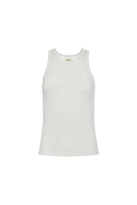 L'Agence Nia Racerback Tank Top in white - women's tank top - view 4