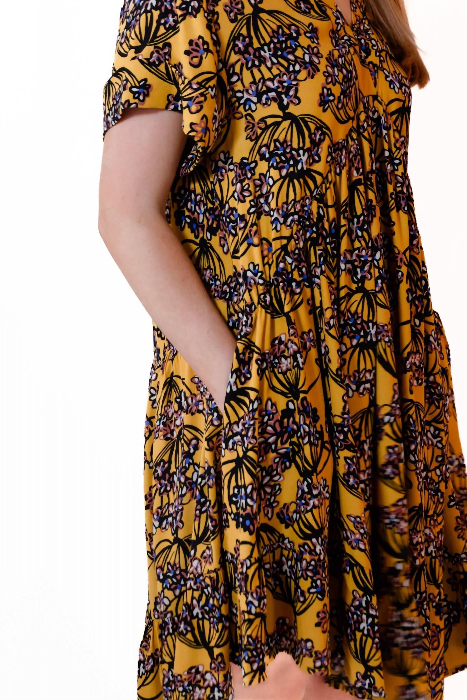 Uncle Frank Golden Bouquet Dress - women's dress - alternate view