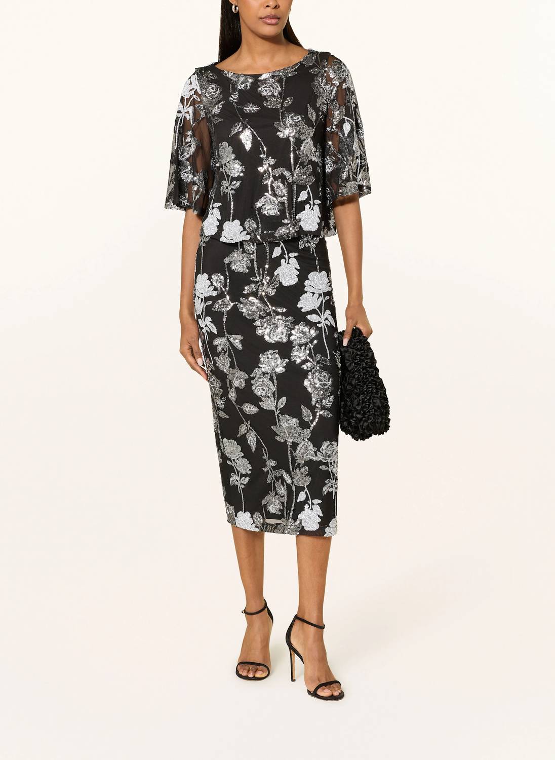 Joseph Ribkoff - Mesh Shirt Blouse With Sequins
