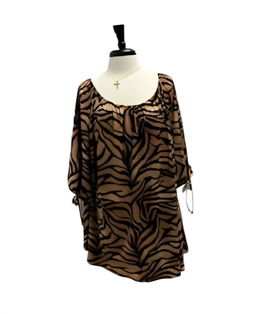 Honeyme - WOMEN'S ANIMAL PRINT BLOUSE