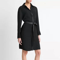 Vince - Women's Leather Trim Dress
