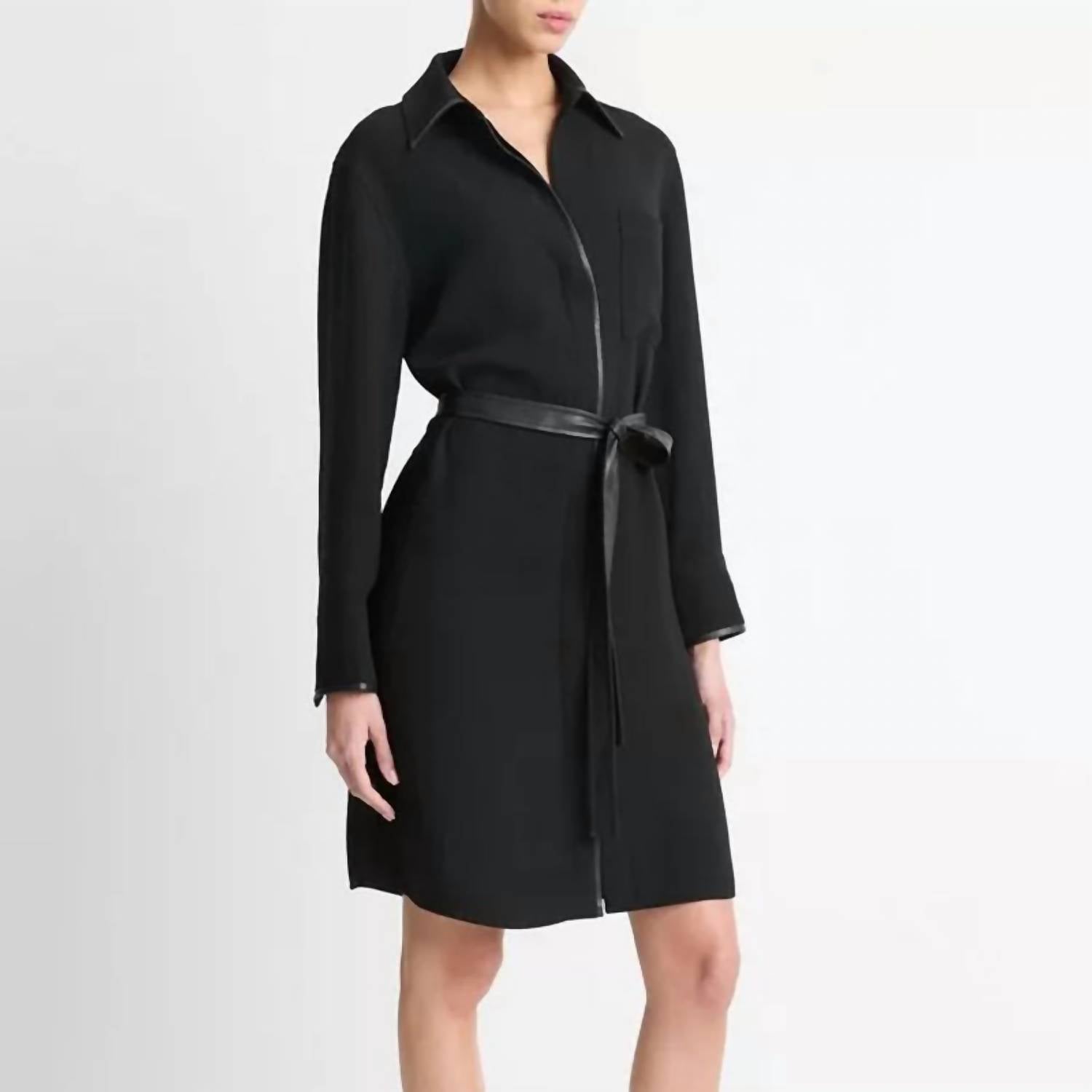 Vince - Women's Leather Trim Dress