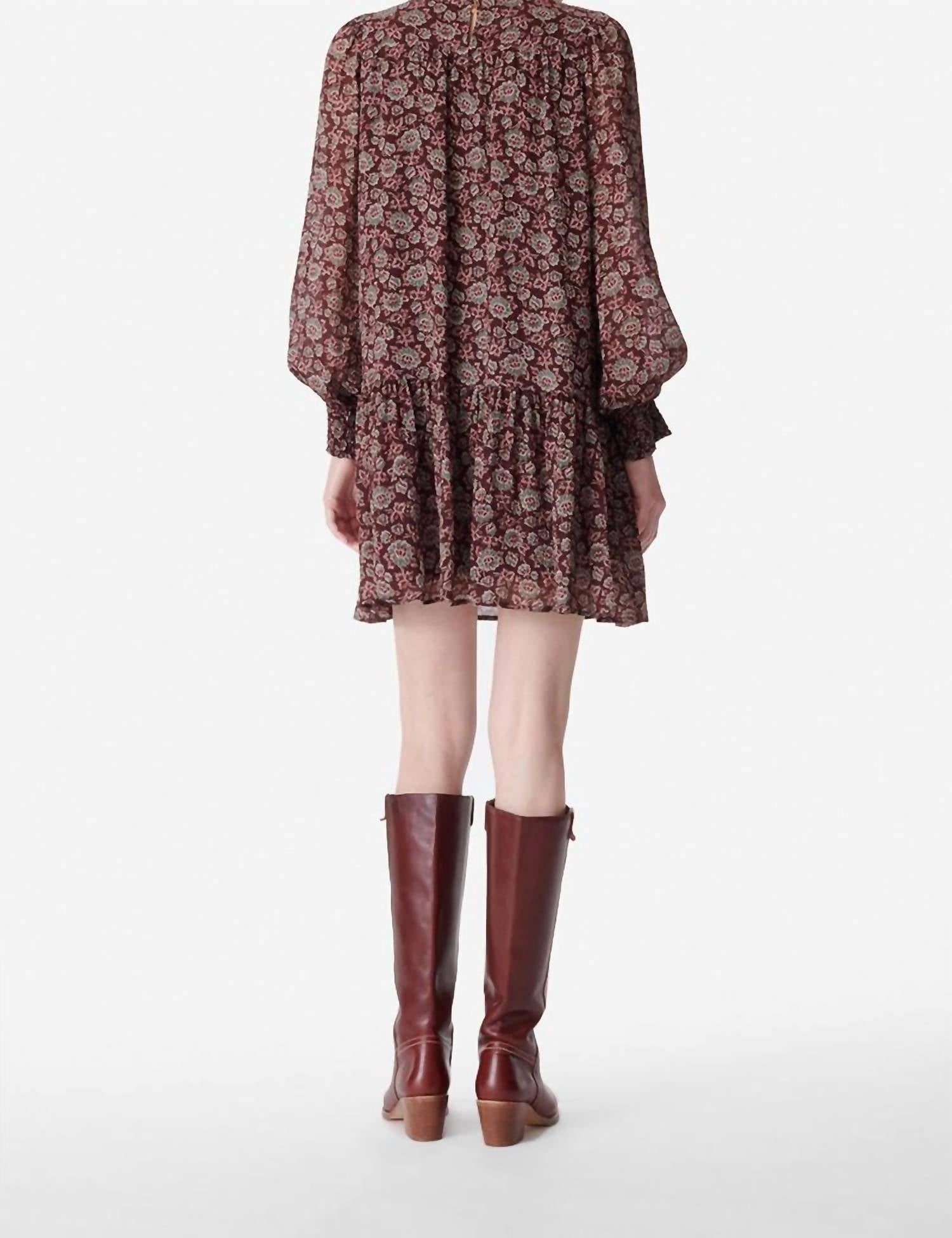Marron Bethany Mini Dress