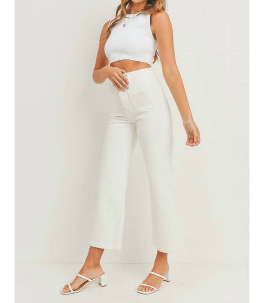 Just Black Denim - High Rise Patch Pocket Wide Leg Pants