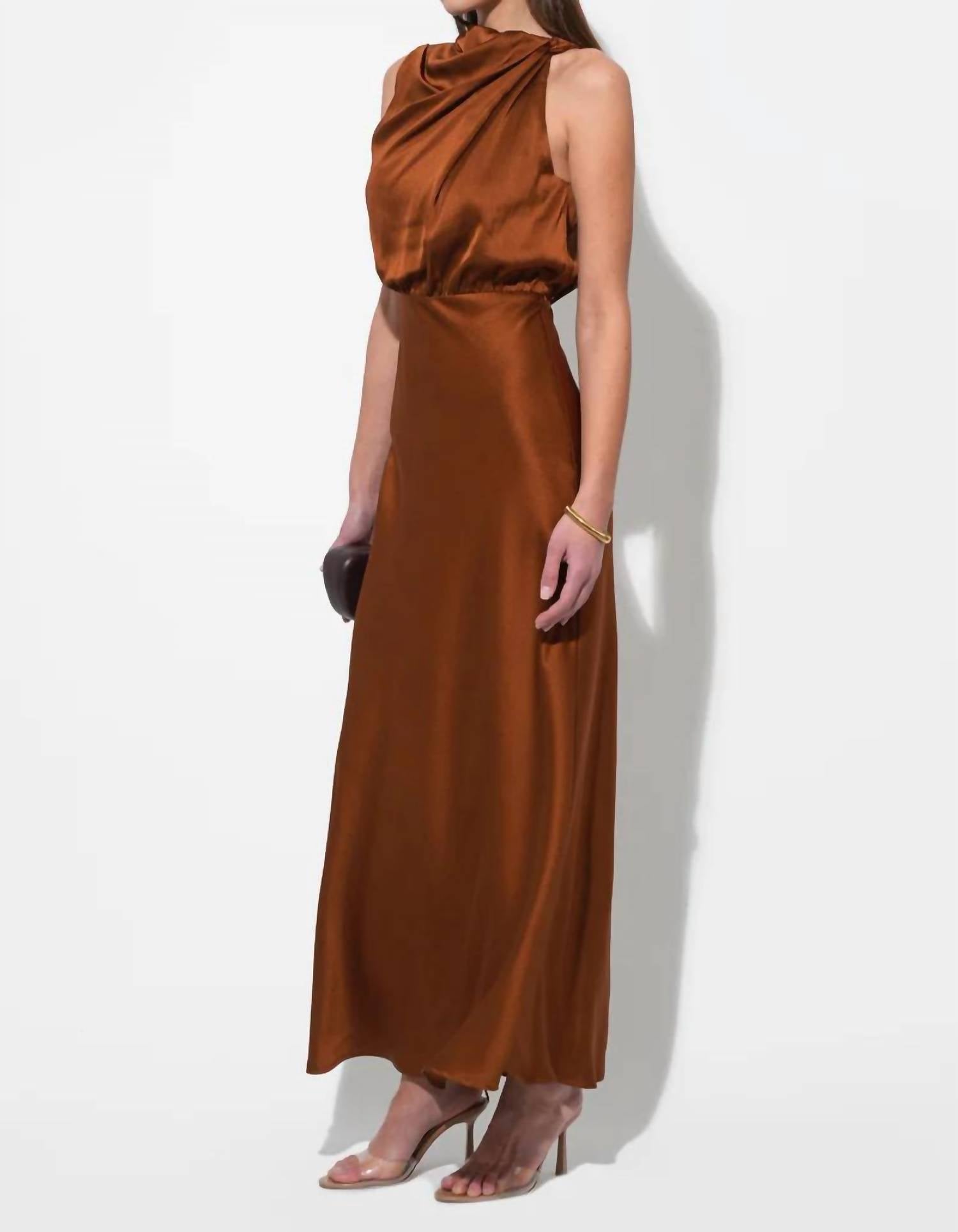Adelyn Rae - Women's Kate Cowl Drape Asymmetrical Maxi Dress