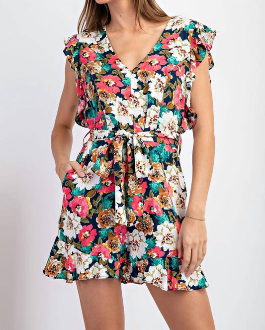 Ee:Some - Floral Print Romper