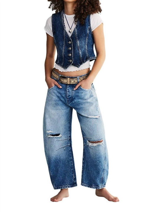 Free People - Good Luck Mid Rise Barrel Jeans