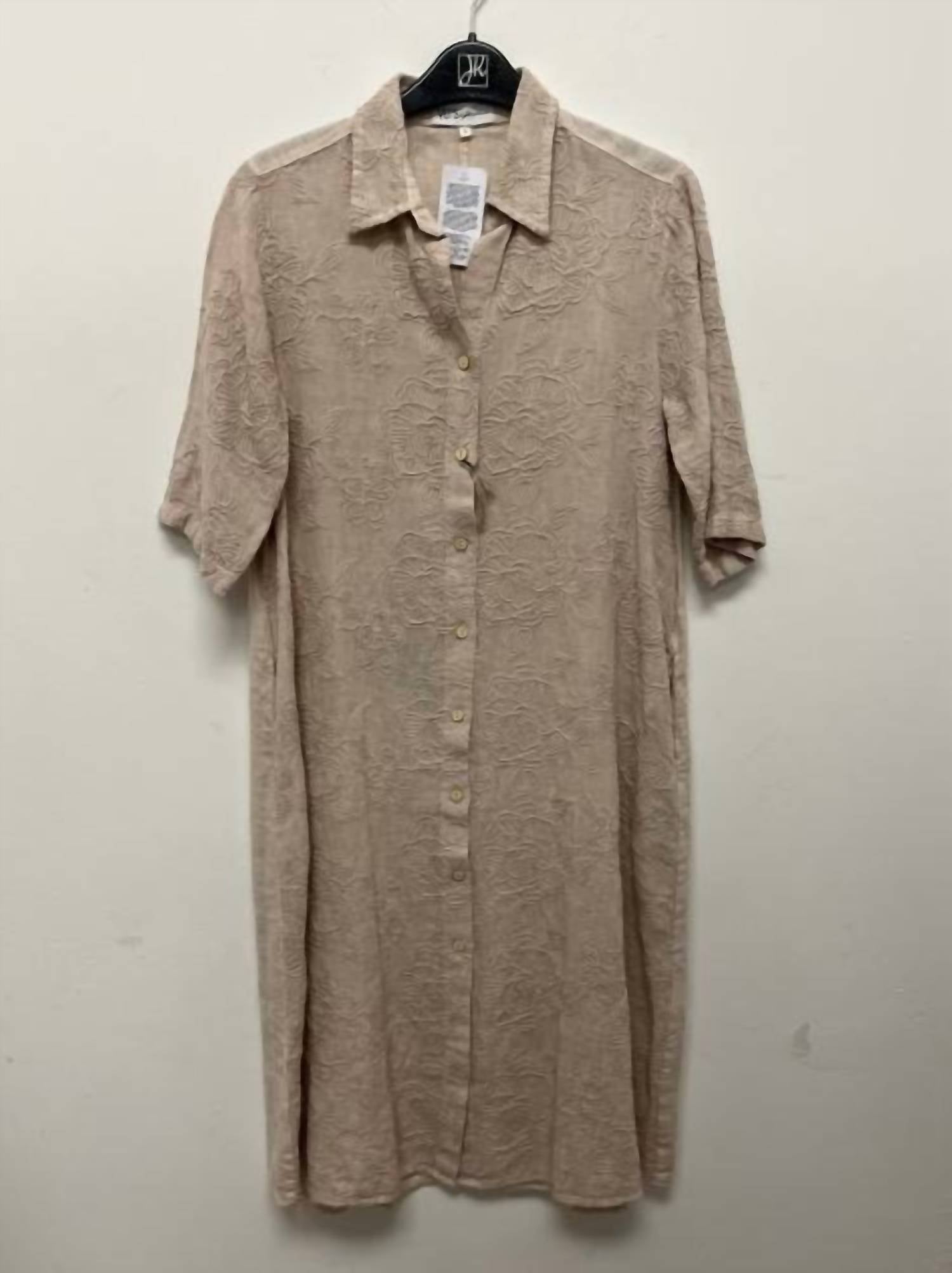 Vlt'S By Valentina'S - Women's Linen Shirt Mini Dress