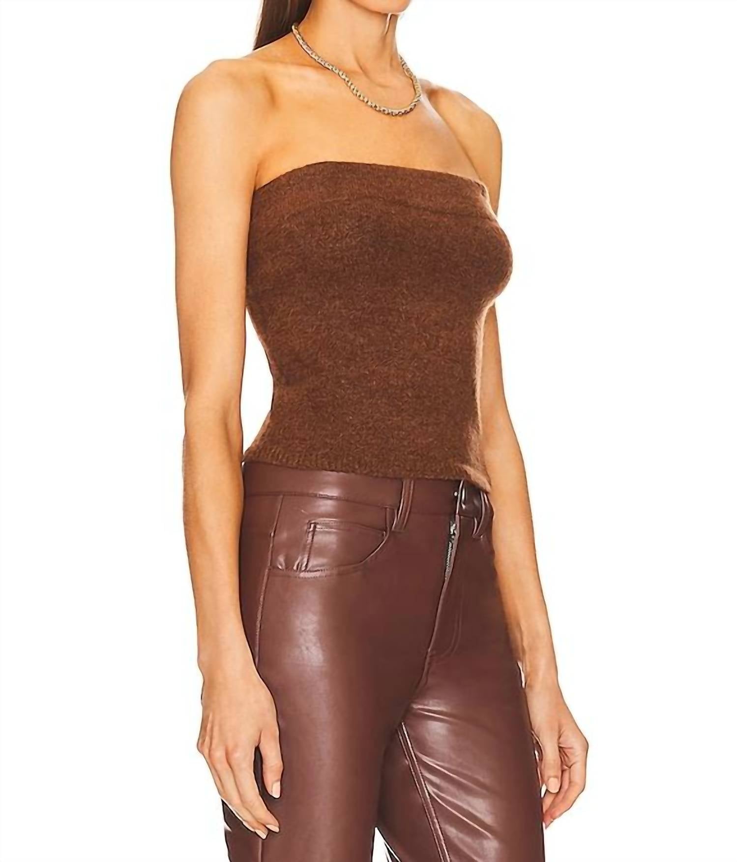 Vince - Strapless Wool And Alpaca Blend Top