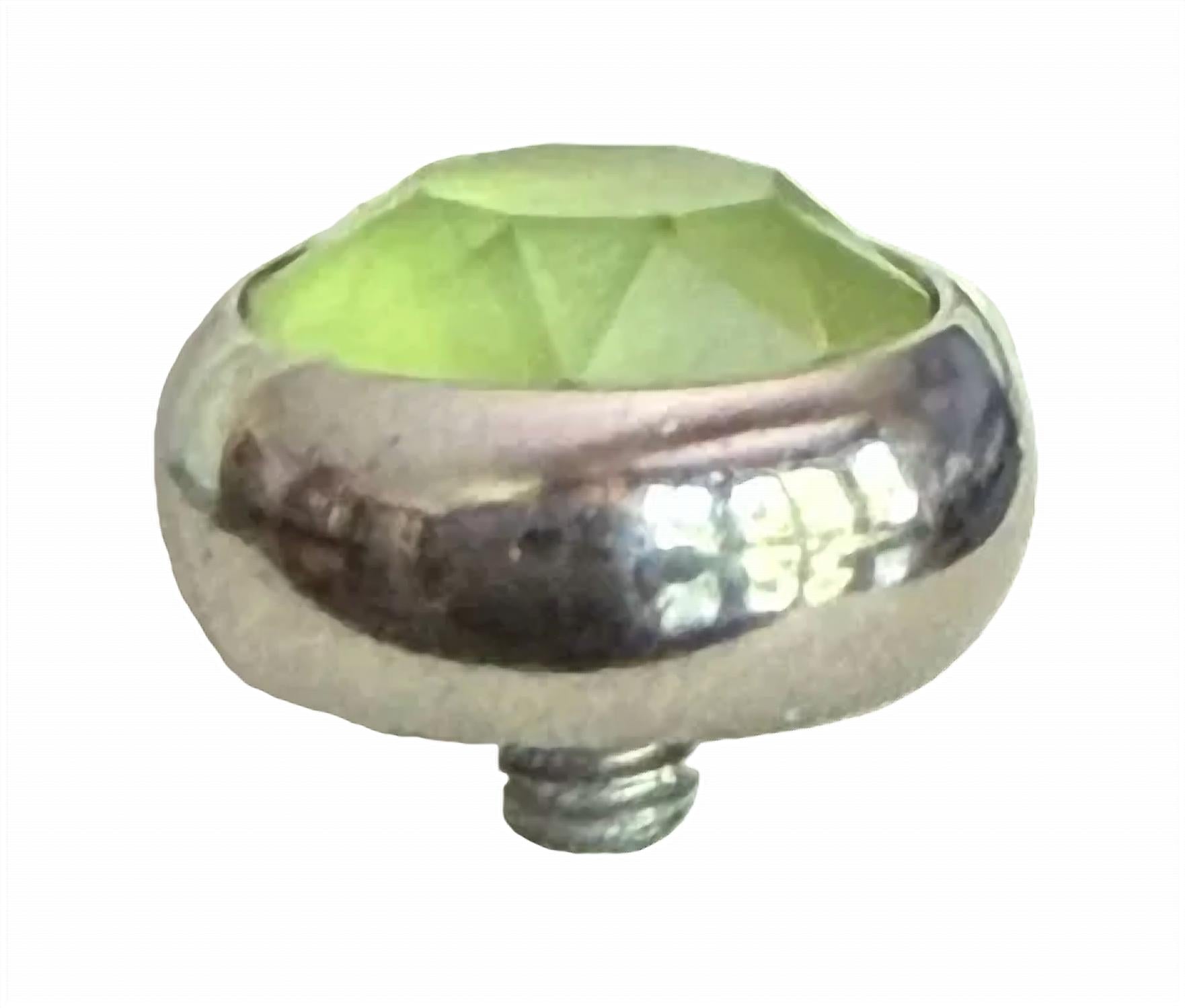 Qudo Women's Tondo 10mm Jewelry Topper in citrus green topper - women's jewelry