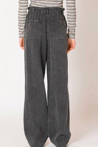Dex Clothing Wide Leg Denim Pants in black - women's pants - view 4