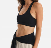 MATE Organic Stretch Bra in black - women's intimate - detail view