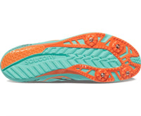 SAUCONY Men's Endorphin 3 Track Spike Shoes in 26 cool mint black - men's shoe - alternate view