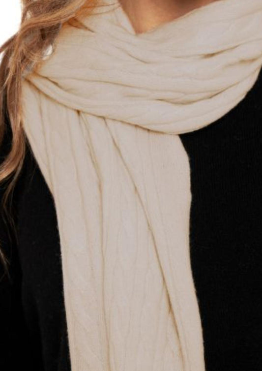 Brodie Cashmere - Cable Knit Cashmere Scarf