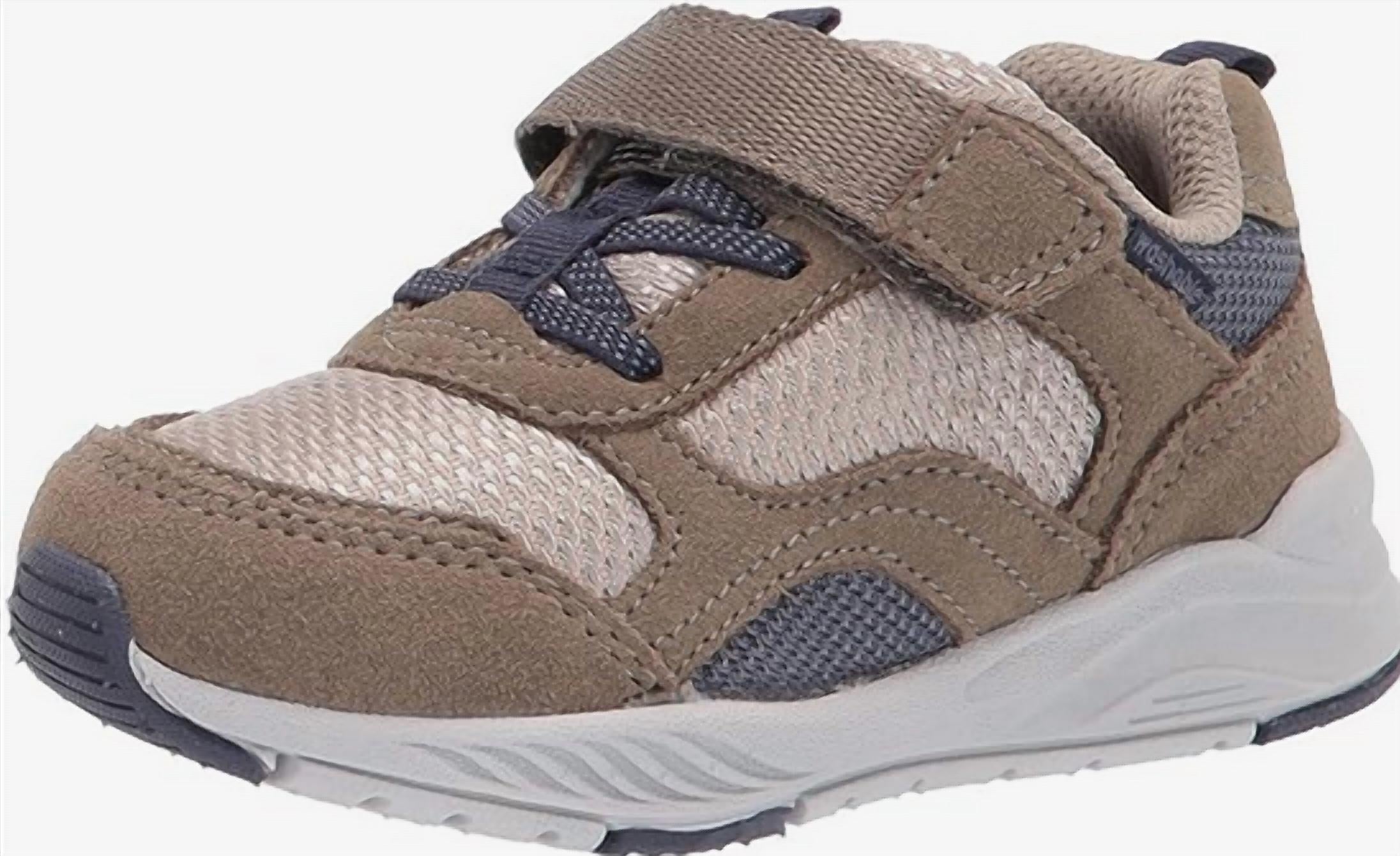 Stride Rite Little Kid's Made2play Brighton Sneaker in taupe - kids' sneaker - detail view