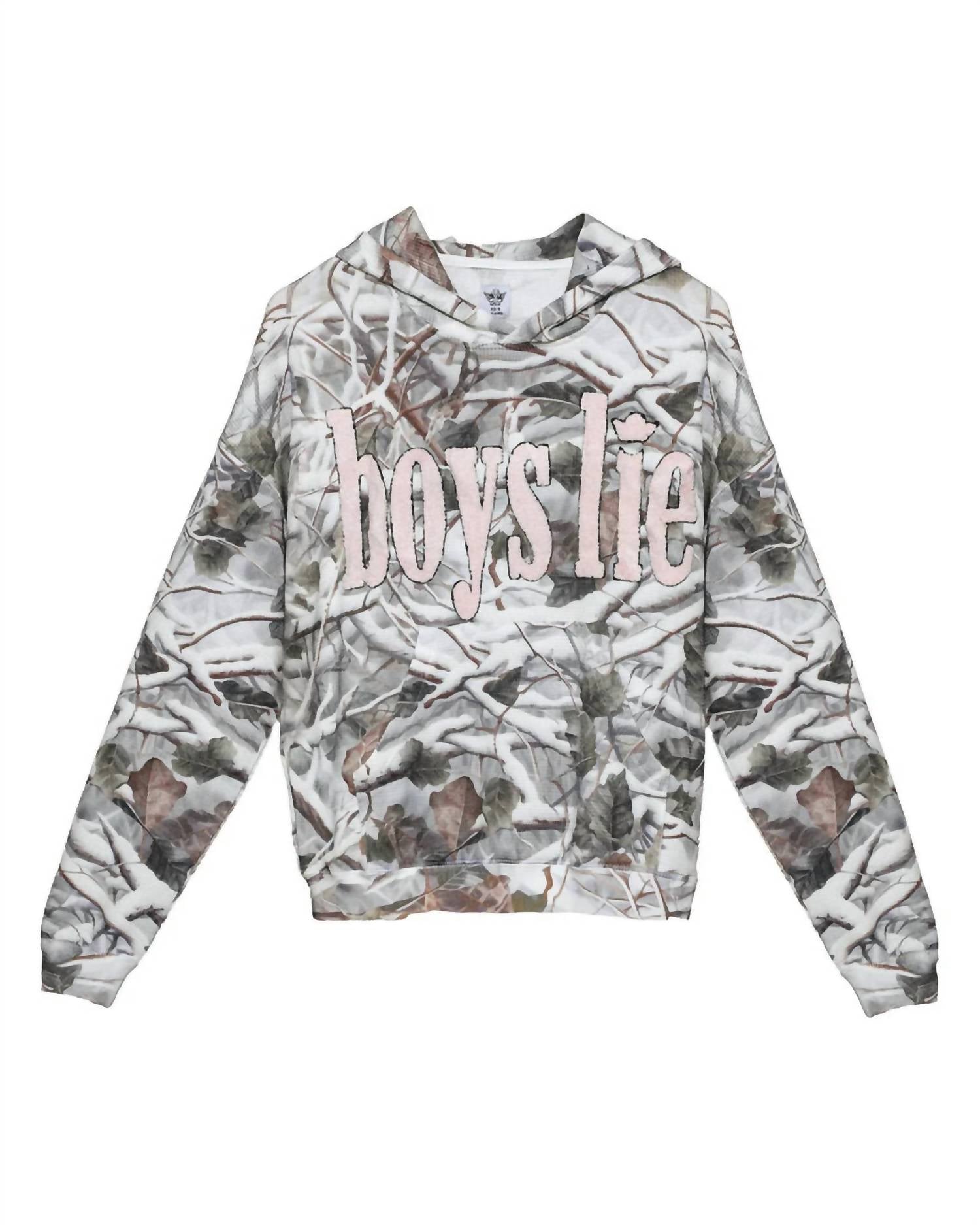 Boys Lie - Racer Patched Graphic Hoodie