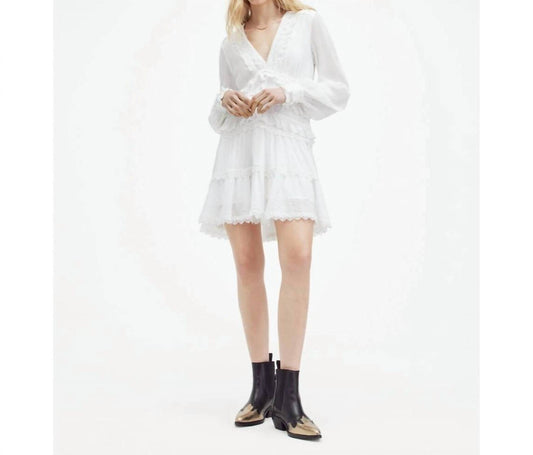 Allsaints - Zora V-neck Ruffled Mini Dress