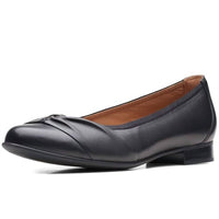 Clarks Women's Un Blush Wish Leather Sandal in black - women's sandal - detail view