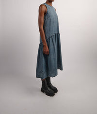 Ganni - Cotton Poplin Open Back Midi Dress