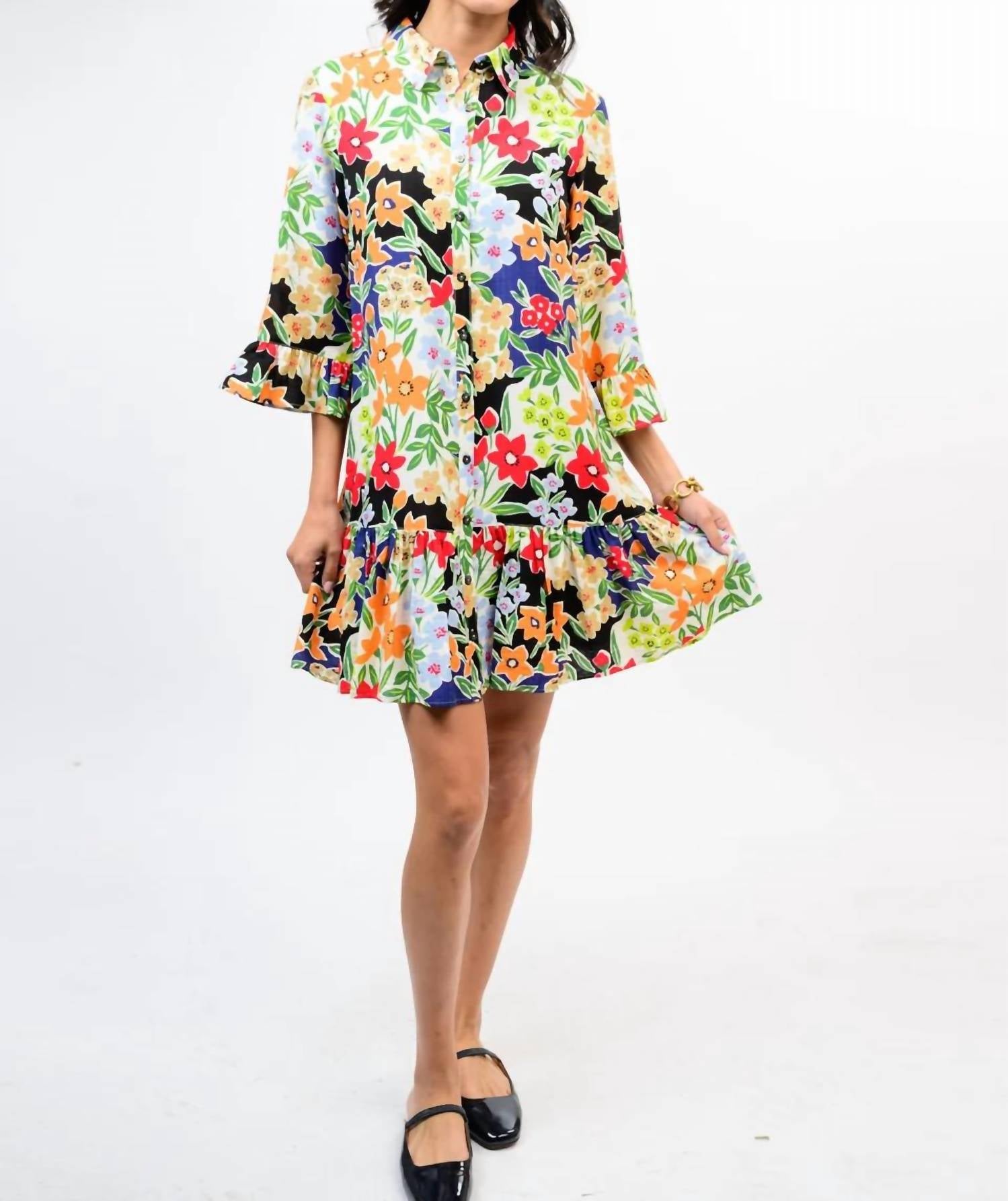 Uncle Frank - Wildflower Shirt Mini Dress