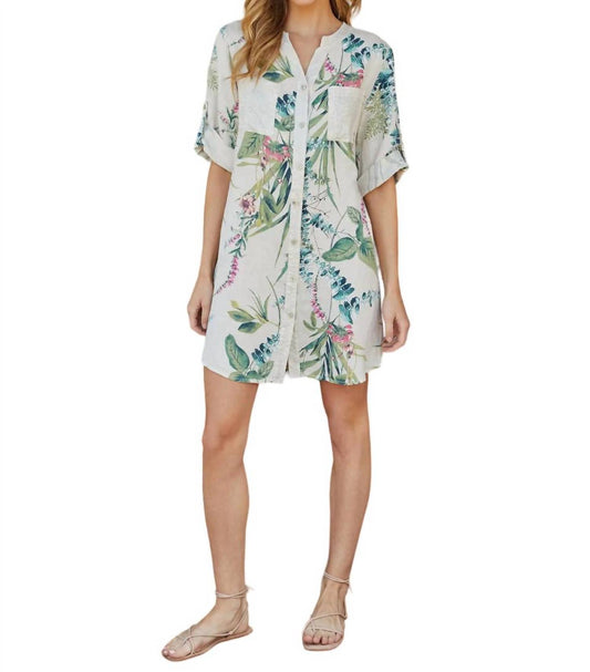 Milio Milano - Italian Linen Botanical Print Dress