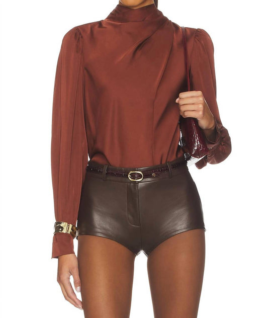 Astr - Ivonne Long Sleeve Satin Top