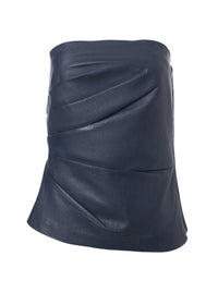 Iris Setlakwe - Women's Leather Bustier Strapless Top
