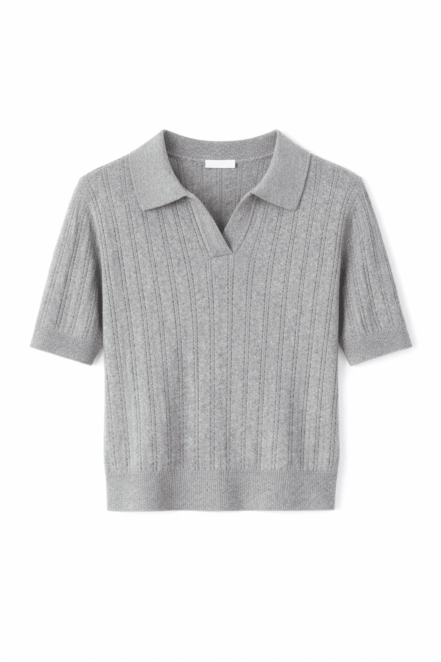 Crescent - Robbie Pointelle Knit Polo Top