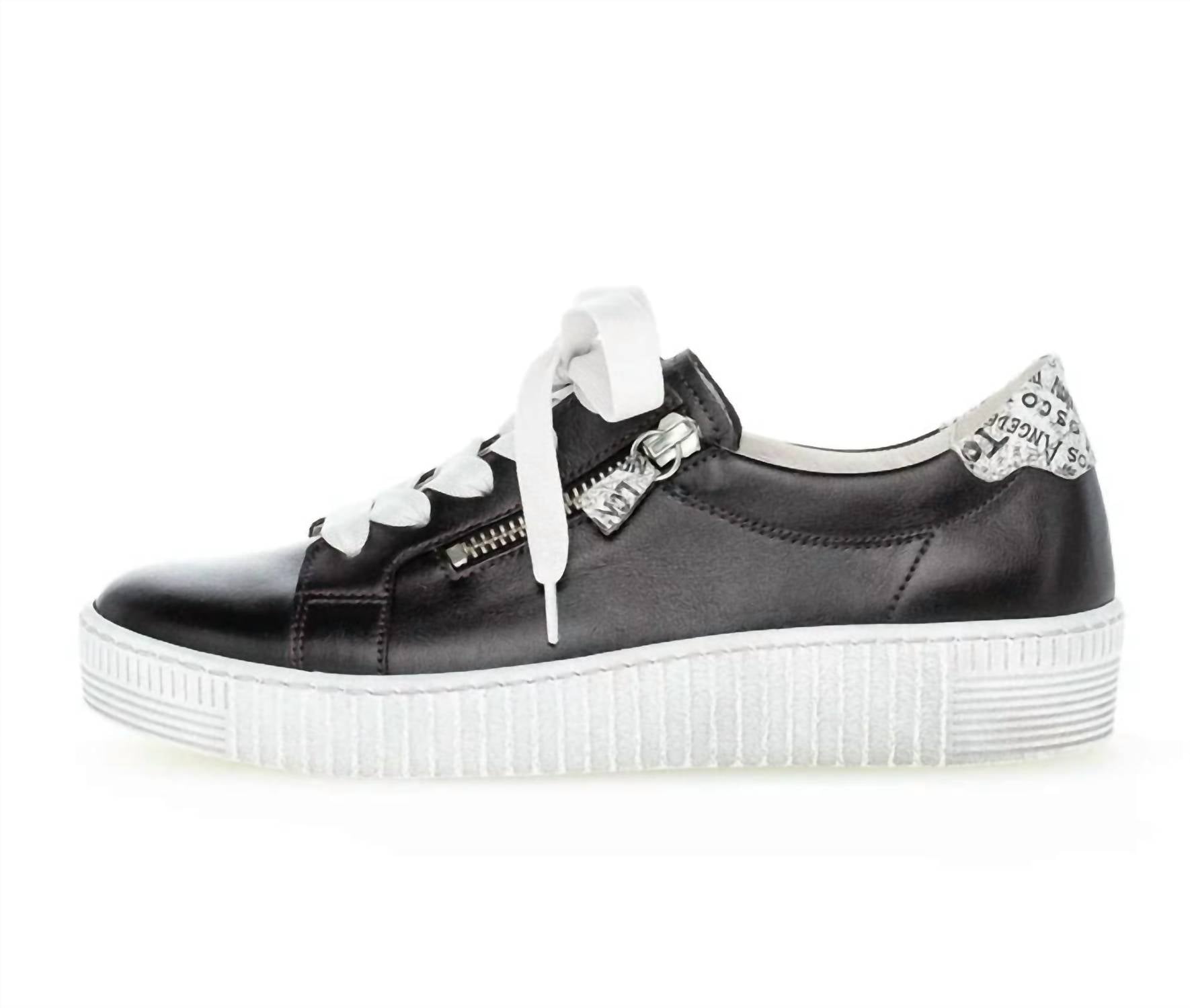 Gabor - Women's Leather With Side Zip Sneaker
