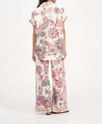 M Made In Italy - Short Sleeve Paisley Top