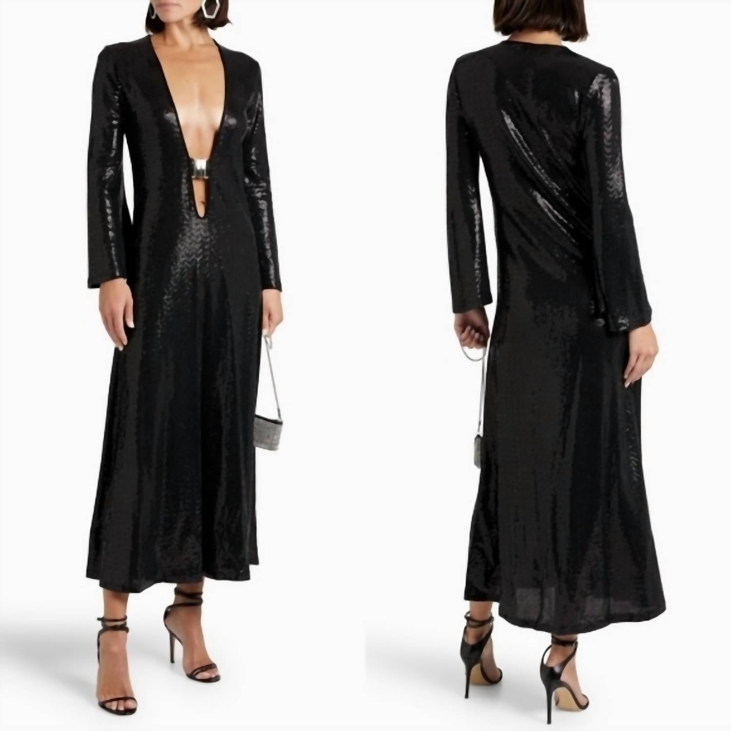 Dodo Bar Or - Nina Sequined Cutout Stretch-Jersey Maxi Dress
