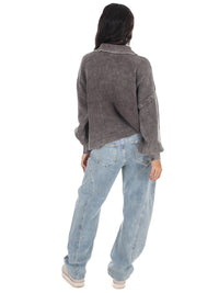 Zenana - Always on Point Collared Sweater