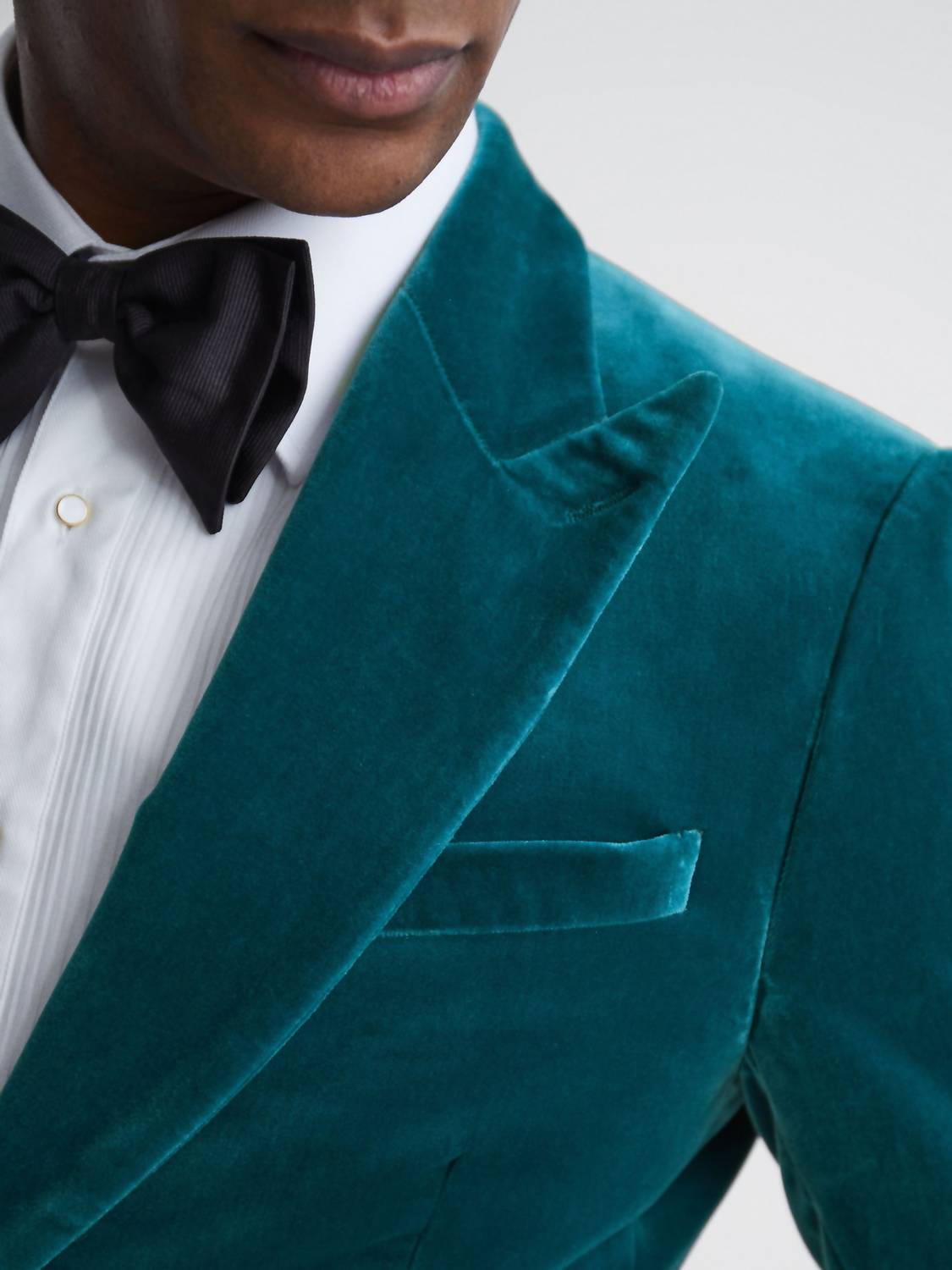 Reiss - Slim Fit Single Breasted Velvet Blazer