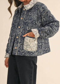 Mint - Bandana Quilted Jacket