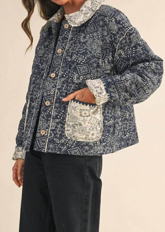 Mint - Bandana Quilted Jacket