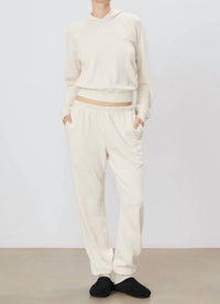Eterne Boyfriend Pocket Sweatpant in bone 1 - women's pants